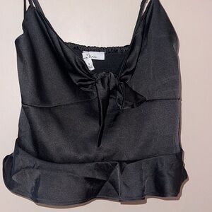 Silk, bow tie crop top